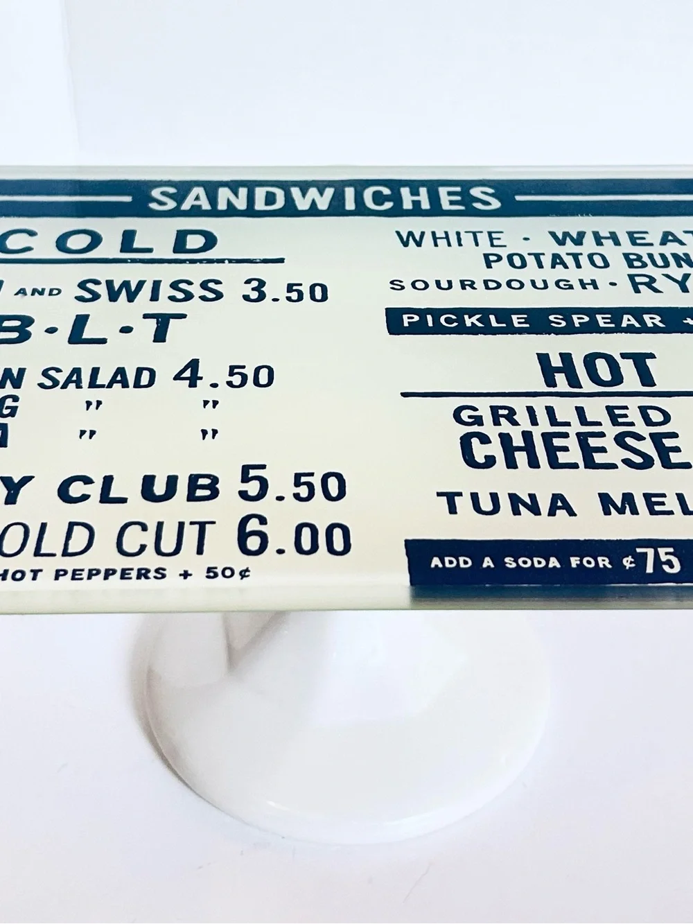 Kate Spade Lenox Retro Sandwich Menu Glass Cutting Board Trivet